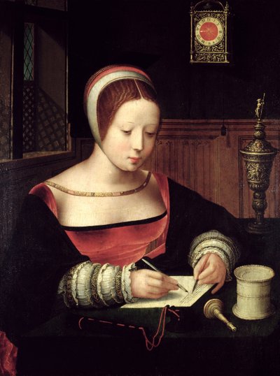 St. Mary Magdalene Writing by Master of the Female Half Lengths