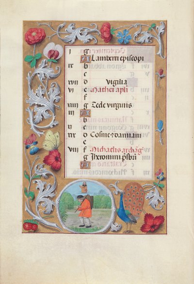 Hours of Queen Isabella the Catholic, Queen of Spain: Fol. 10v, September by Master of the First Prayerbook of Maximillian