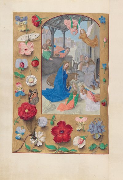 Hours of Queen Isabella the Catholic, Queen of Spain: Fol. 126v, Nativity by Master of the First Prayerbook of Maximillian
