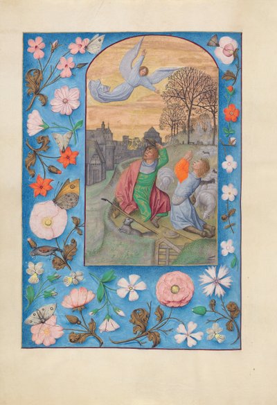 Hours of Queen Isabella the Catholic, Queen of Spain: Fol. 131v, Annunciation by Master of the First Prayerbook of Maximillian