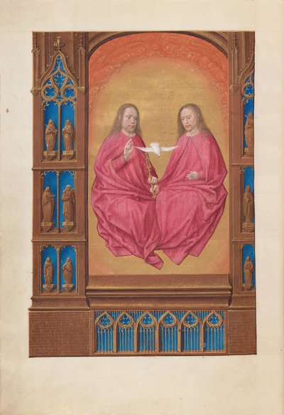 Hours of Queen Isabella the Catholic, Queen of Spain: Fol. 17v, The Trinity by Master of the First Prayerbook of Maximillian