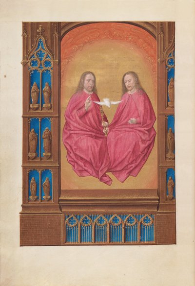 Hours of Queen Isabella the Catholic, Queen of Spain: Fol. 17v, The Trinity by Master of the First Prayerbook of Maximillian