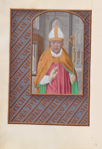 Hours of Queen Isabella the Catholic, Queen of Spain: Fol. 183v, St. Nicholas by Master of the First Prayerbook of Maximillian