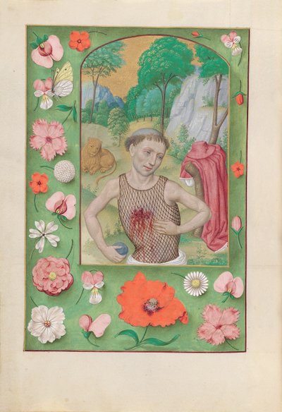 Hours of Queen Isabella the Catholic, Queen of Spain: Fol. 185v, St. Jerome by Master of the First Prayerbook of Maximillian