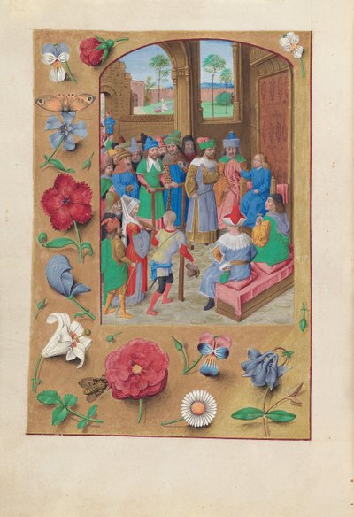 Hours of Queen Isabella the Catholic, Queen of Spain: Fol. 195v, St. Suzanne by Master of the First Prayerbook of Maximillian