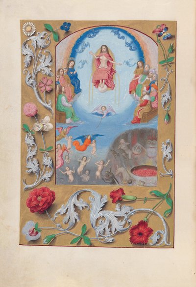Hours of Queen Isabella the Catholic, Queen of Spain: Fol. 199v, Last Judgment by Master of the First Prayerbook of Maximillian