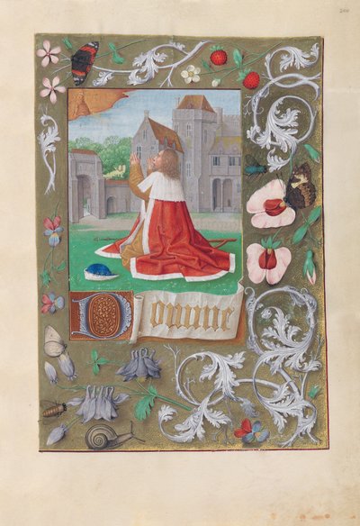 Hours of Queen Isabella the Catholic, Queen of Spain: Fol. 200r, David by Master of the First Prayerbook of Maximillian