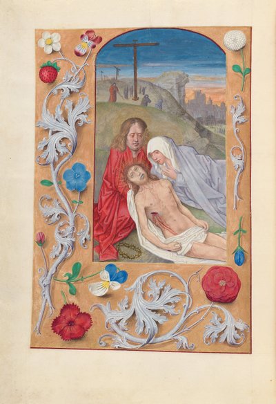 Hours of Queen Isabella the Catholic, Queen of Spain: Fol. 260v, Lamentation, c. 1500 by Master of the First Prayerbook of Maximillian