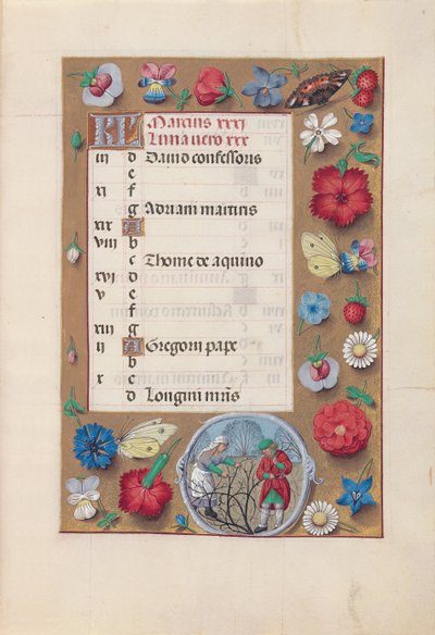 Hours of Queen Isabella the Catholic, Queen of Spain: Fol. 4r, March, c. 1500 by Master of the First Prayerbook of Maximillian