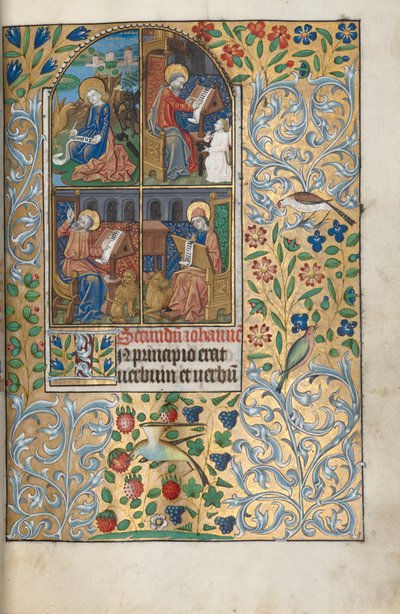 Book of Hours (Use of Rouen): fol. 13r, The Four Evangelists by Master of the Geneva Latini