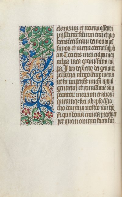 Book of Hours Use of Rouen: fol. 25v, c. 1470 by Master of the Geneva Latini