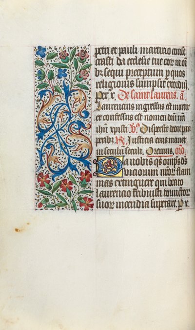 Book of Hours Use of Rouen: fol. 51v by Master of the Geneva Latini