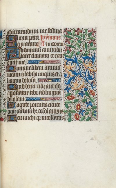Book of Hours Use of Rouen: fol. 61r by Master of the Geneva Latini