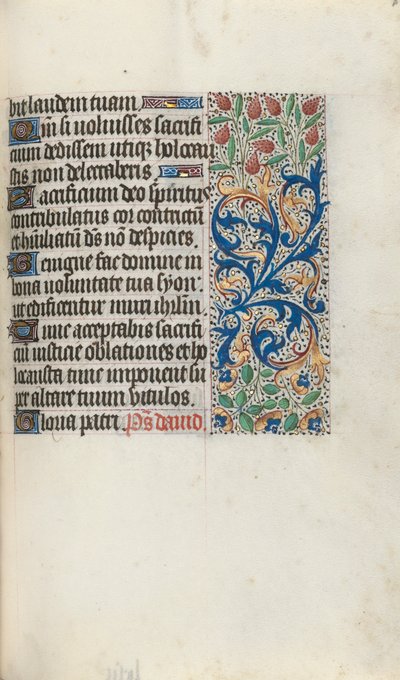 Book of Hours Use of Rouen: fol. 87r by Master of the Geneva Latini