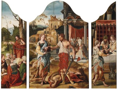 Triptych with Scenes from the Life of Saint John the Baptist by Master of the Gent Adultress