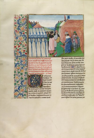 King Charles VI of France Receiving the Duke of Jülich by Master of the Getty Froissart
