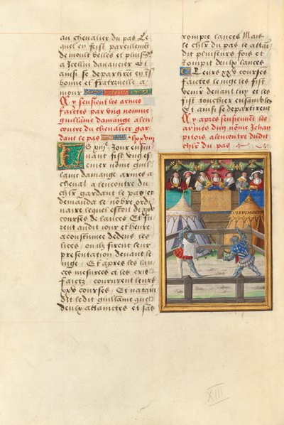 Jacques de Lalaing Fighting the Esquire Jean Pitois at the Passage of Arms of the Fountain of Tears by Master of the Getty Lalaing