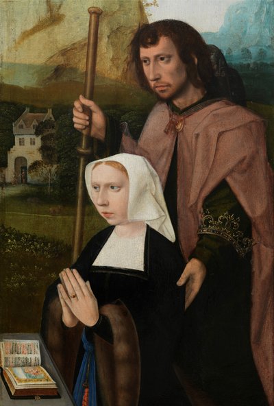 Virgin and Child with St. Catherine and St. Barbara (detail) by Master of the Holy Blood