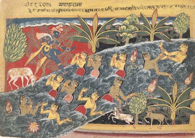 The Gopis Plead with Krishna to Return Their Clothing by Master of the Isarda