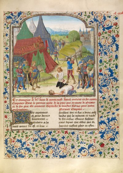 The Execution of Philotas by Master of the Jardin de vertueuse consolation