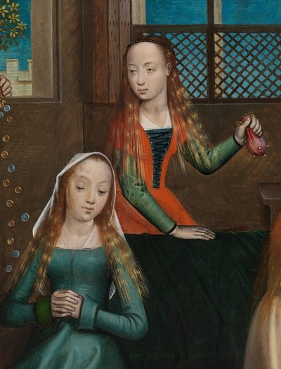 Charity of St Nicholas (detail) by Master of The Legend of St. Lucy