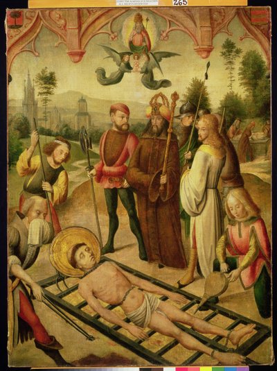 Martyrdom of St. Lawrence by Master of the Legend of St. Ursula
