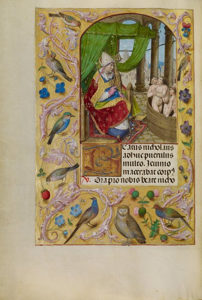 Saint Nicholas Rescuing Three Youths from a Tub by Master of the Lübeck Bible