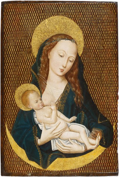 Maria Lactans on a Crescent Moon by Master of the Magdalen Legend,