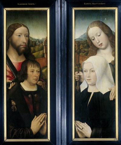 Two Wings of a Triptych with the Donor, c.1505-1510 by Master of the Magdalen Legend