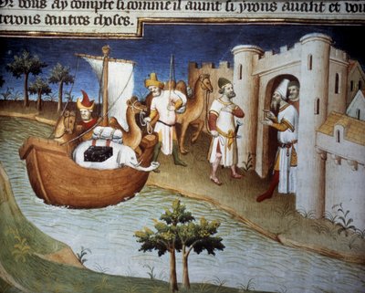 The Polo Brothers Arrive in Ormuz from India by Master of the Mazarine