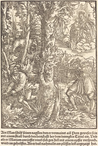 A Man Shoots His Neighbor... by Master of the Miracles of Mariazell