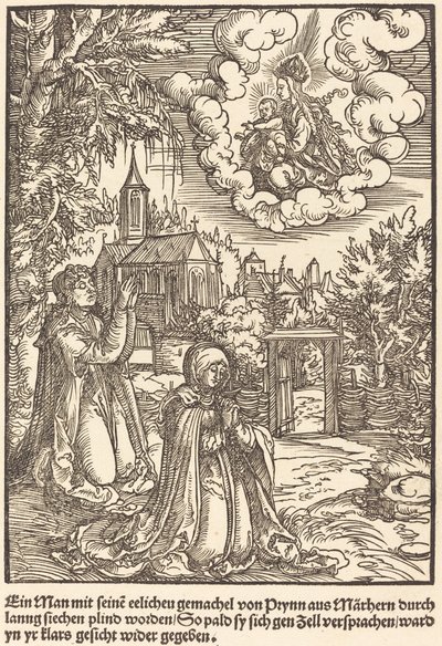 A Man with His Wife by Master of the Miracles of Mariazell