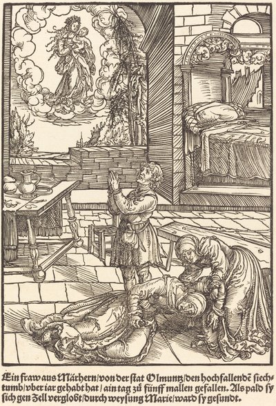 A Woman from Marhern... by Master of the Miracles of Mariazell