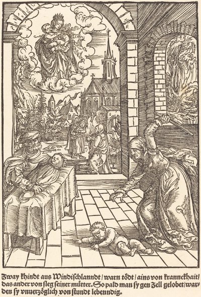 Two Children from Windischland... by Master of the Miracles of Mariazell