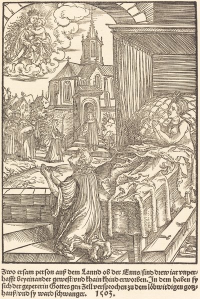 Two Lonely People in the Countryside by Master of the Miracles of Mariazell