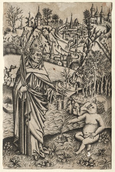 St. Augustine and the Child on the Seashore by Master of the Nuremberg Passion