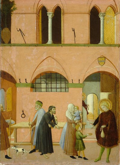 Saint Anthony Distributing His Wealth to the Poor by Master of the Osservanza