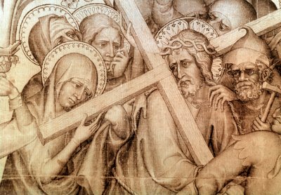 The parement of Narbonne: the Christ carrying his cross by Master of the Parement of Narbonne