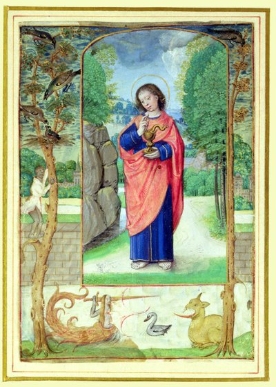 St. John the Evangelist, from a Book of Hours by Master of the Prayerbook