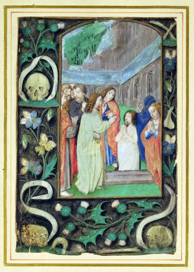 The Raising of Lazarus, from a book of Hours by Master of the Prayerbook