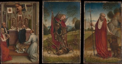 Saint Michael, The Mass of Saint Gregory, Saint Jerome by Master of the Saint Catherine Legend