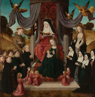 Virgin and Child with Saint Anne and Saints Francis and Lidwina, with Donors (Anna Selbdritt) by Master of the Saint John Panels