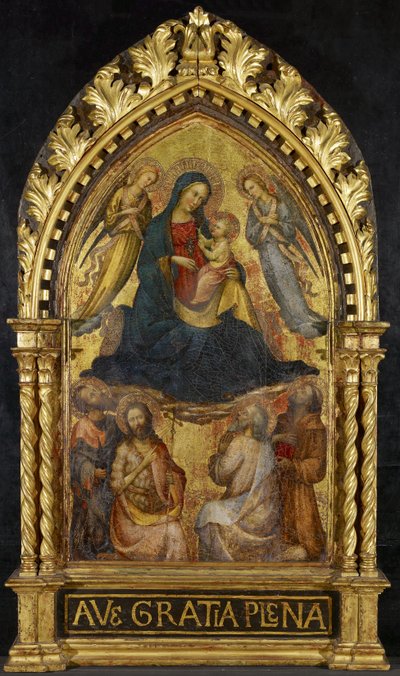 Virgin and Child with Angels and Four Saints, c. 1400-15 by Master of the Straus Madonna