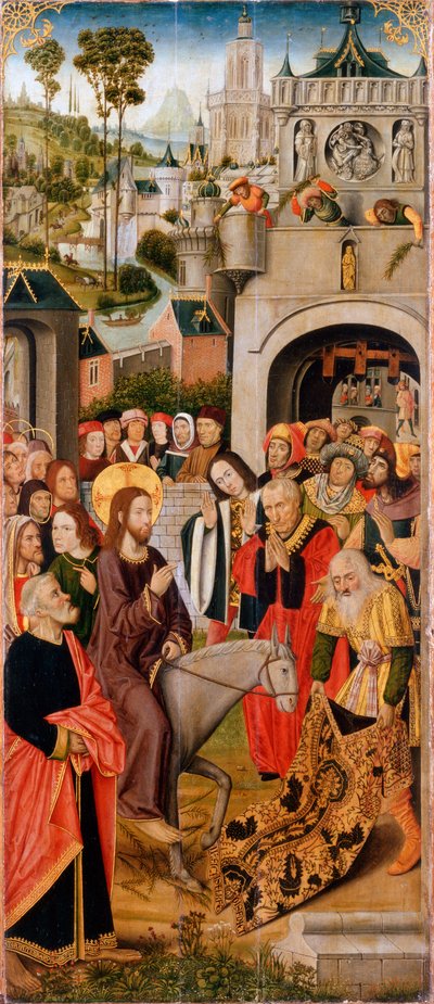 The Entry of Christ into Jerusalem by Master of the Thuison Altarpiece