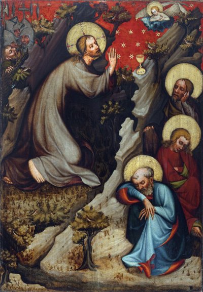 Christ on the Mount of Olives by Master of the Trebon Altarpiece