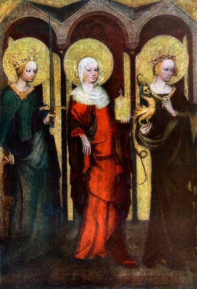 Painting on the reverse of the Trebon Altarpiece, c1380 by Master of the Trebon Altarpiece