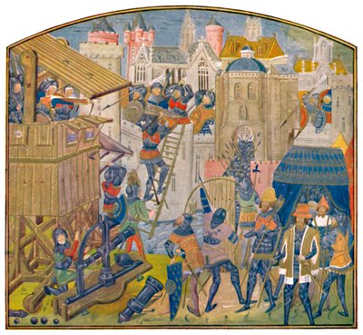 Siege Train, Fifteenth Century MS. Roy. 14 E. iv. by Master of the Vienna and Copenhagen