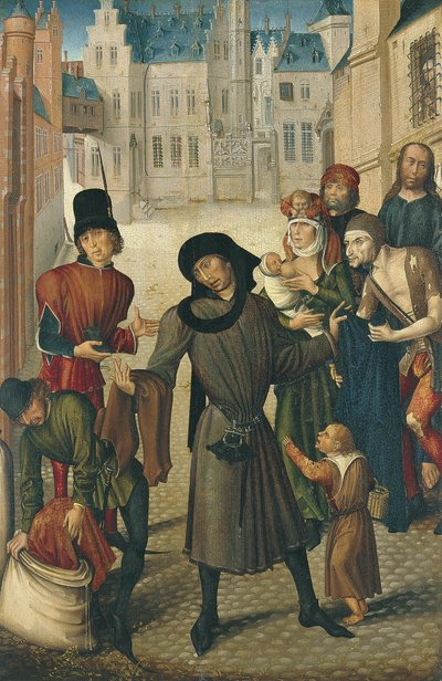 Clothing the Naked by Master of the View of St. Gudule