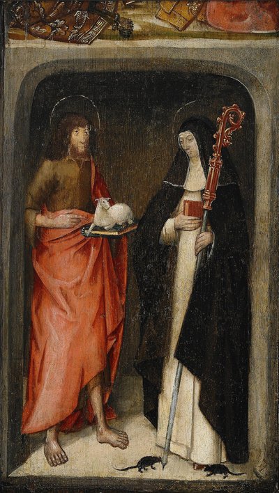 Saint John the Baptist and Saint Gertrude of Nivelles by Master of the View of St. Gudule