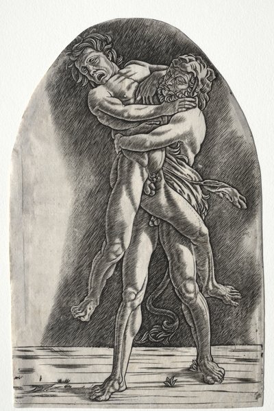 Hercules and Antaeus by Master of the Year 1515